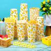150 Pieces/50 Sets Lemonade Cups with Lids and Paper Straws 24oz Disposable Iced Coffee Paper Cup Summer Citrus Cold Cups for Lemonade Stand Supplies Fruit Party Beverages Drinks Juices view 4