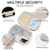 Soleebee Portable 8 Compartments Daily Pill Organizer, Bling Crystal Diamond Pill Box, Small Travel Pill Case, Pill Dispenser, Medicine Container Organizer to Hold Vitamin, Fish Oil (Black) view 4