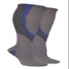 COUVER Compression Socks for Men & Women - Graduated Athletic Sport Compression Socks for Running, Gym & Recovery, Geometry Grey/Blue, Large/X-Large, 1 Pair view 1