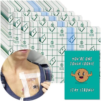 50Pcs Waterproof Bandages Chemo Port Protector 4 x 4.7 Inch for Dialysis Catheter Showering Film Dressings Wound Cover Back Hip Knee Surgery Patchs