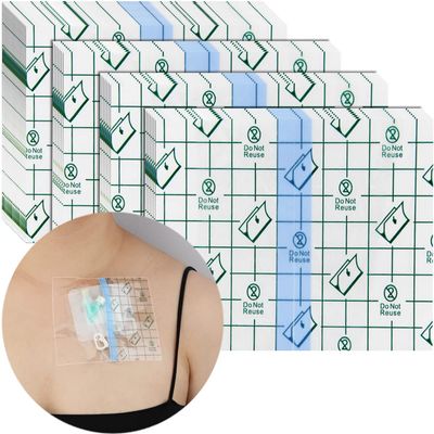 50Pcs Waterproof Shower Protector Bandage 4x4.7 inch for Chest Chemo Port Dialysis Catheter Shower Cover Hemodialysis Surgery Incisions Guard Bath Patch Transparent Film Clear Adhesive Wounds Dressing