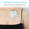 50Pcs Waterproof Shower Protector Bandage 4x4.7 inch for Chest Chemo Port Dialysis Catheter Shower Cover Hemodialysis Surgery Incisions Guard Bath Patch Transparent Film Clear Adhesive Wounds Dressing view 2