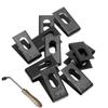10X Painted Black Matt Iron Floor Vinyl Welding Grooving U And V Blades 20X10MM view 1