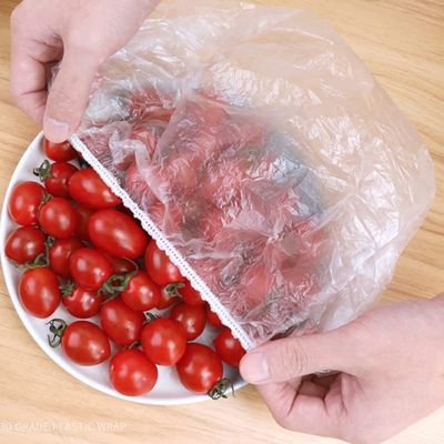 100Pcs Disposable Food Cover Plastic Wrap Elastic Food Lids Refrigerator Preservative Bowl Cover Dust-Proof Freezer Bags (Color : 50Pcs)
