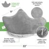 AbleUplift Rotator Cuff Pillow, Soft Comfortable Shoulder Pillow for Surgery, Ergonomic Shoulder Support Pillow with Double Zipper Cover, Machine Washable, Gray view 4