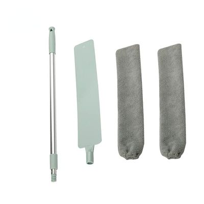 Long Handle Mop Bedside Dust Brush Detachable Cleaning Duster Gap Cleaning Brush Sofa Furniture Gap Dust Cleaner Household Items (Color : 1 Rod 2 Cloths)