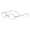 HELES Women's Full Rim Metal Alloy Reading Glasses Anti-Reflection Coating Single Vision Eyeglasses Reader-Purple||+3.50 Strength view 1