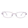 HELES Women's Full Rim Metal Alloy Reading Glasses Anti-Reflection Coating Single Vision Eyeglasses Reader-Purple||+3.50 Strength view 3
