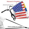 American Flag and Antigua and Barbuda Half Mask Protect Respiratory System Breathe with Peace of Mind Black view 3