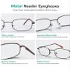 Eyekepper Classic Metal Frame Spring Hinged Arms Reading Glasses 3 Pair Valupac Metal Readers Brown view 4