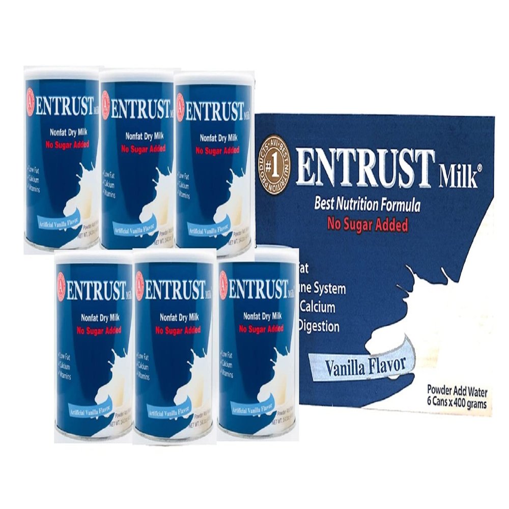6 Packs - Entrust Milk - Best Nutrition Formula No Sugar Added