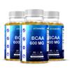 Vitamatic BCAA Gummies - Branch Chain Amino Acid Supplements - Peach Flavor - 600mg per Serving - 60 Vegan Pectin Based Gummies (3 Bottles) view 1