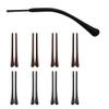 Gdnmpat 8 Pairs Eyeglass End Tips Ear Sock Pieces Anti-Slip Silicone Tube Holder Glasses Retainers Replacement Temple Tips Soft Silicone for Thin Metal Slim Eyeglass Legs(Black/Brown) view 1