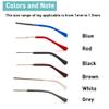 Gdnmpat 8 Pairs Eyeglass End Tips Ear Sock Pieces Anti-Slip Silicone Tube Holder Glasses Retainers Replacement Temple Tips Soft Silicone for Thin Metal Slim Eyeglass Legs(Black/Brown) view 2