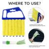 4Pcs Window Venetian Blind Cleaner Duster Tool,Washable 7 Fingers Dusting Cleaner and Air Vent Cleaner,Shutter Brush,Blinds Air Conditioner Keyboard Fan Duster Dirt Housekeeping Tool view 2