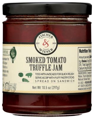 Fischer & Wieser Smoked Tomato Truffle Jam, Toss With Avocado For Quick Relish, Serve As Dip With Puff Pastry Sticks, Spread On Sandwich, 10.9 Ounce (Pack of 6)