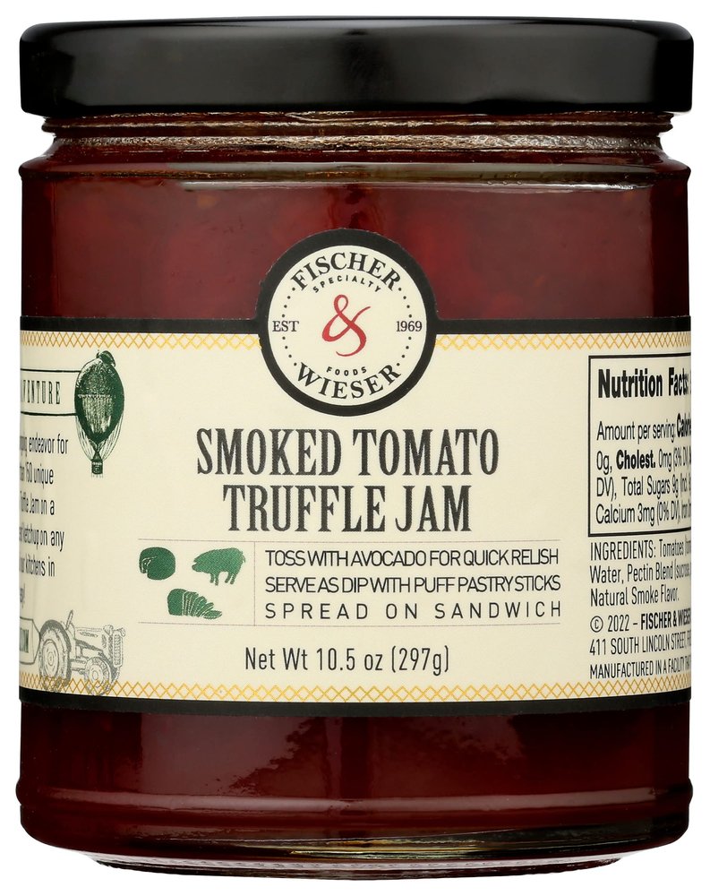 Fischer & Wieser Smoked Tomato Truffle Jam, Toss With Avocado For Quick Relish, Serve As Dip With Puff Pastry Sticks, Spread On Sandwich, 10.9 Ounce (Pack of 6)
