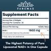 Fabamax 1600 mg Liposomal NAD Supplement, 98% Pure NAD+ Supplement, Superior Absorption, Alternative to Nicotinamide Riboside or NADH to Boost NAD+ for Aging Defense, Energy, Longevity,60 Softgels view 2