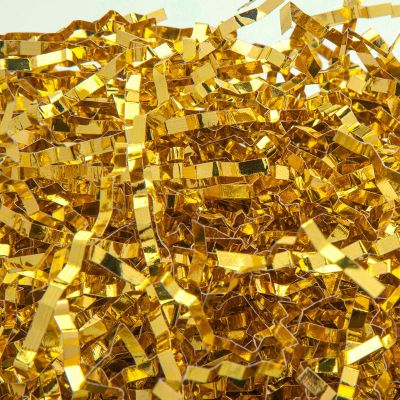 Caleihd 150g Shredded Paper Filler Crinkle Cut Paper Grass For Gift Boxes, Easter Baskets, Gift Wrapping & Basket Filling Gold