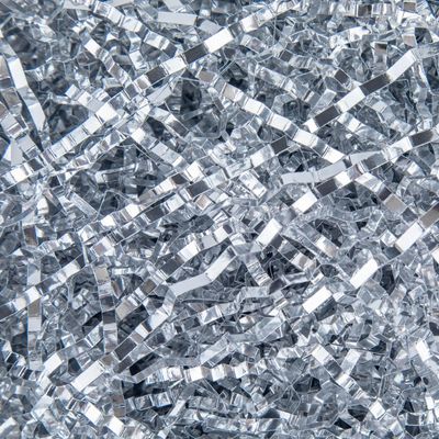 Caleihd Crinkle Cut Paper Shred Filler 1LB Shredded Paper for Gift Box Baskets Wrapping and Filling (Silver)