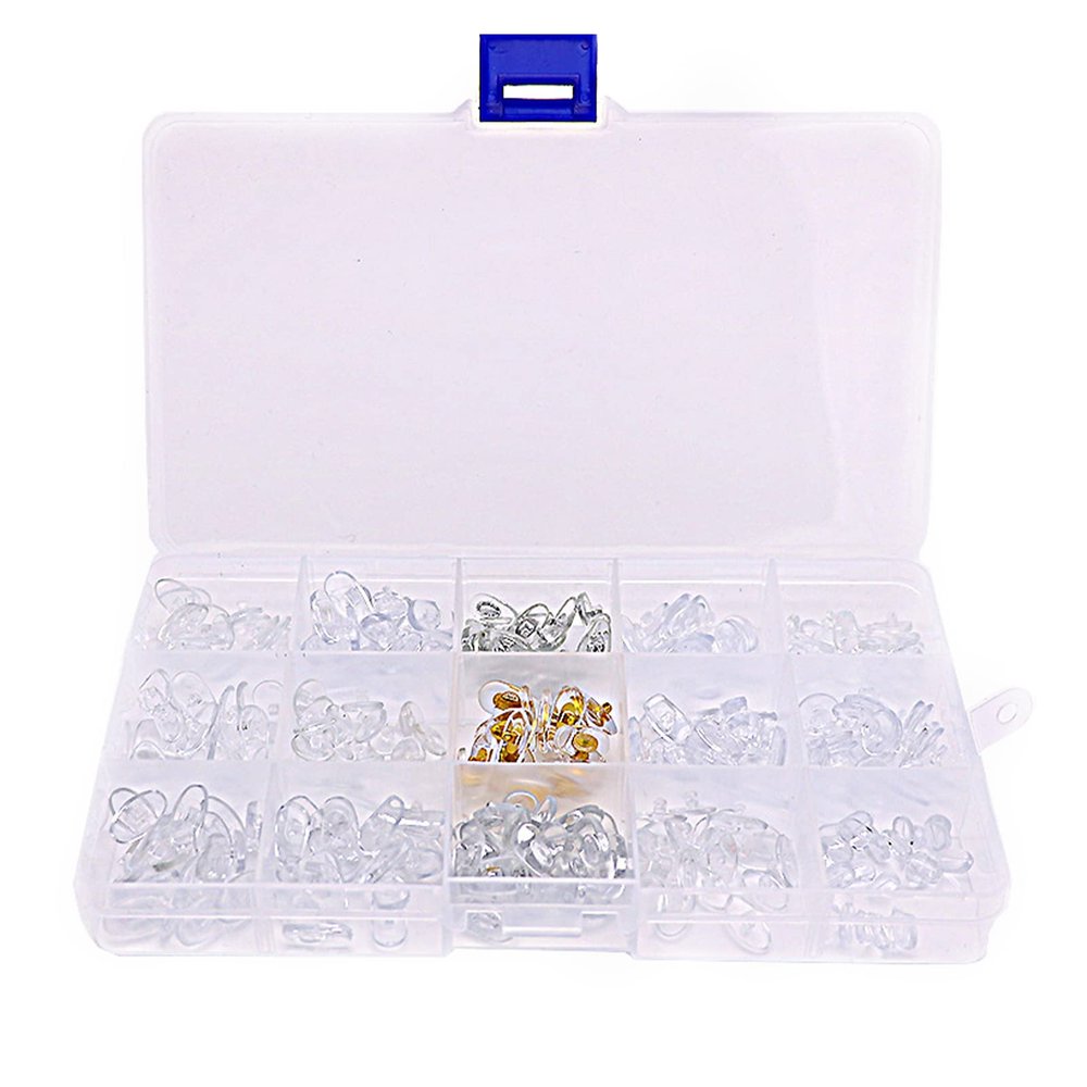 15 Styles 150 Pairs Silicone Nose Pads Replacement Accessory For Eyeglasses Sunglass Screw On Glasses Soft Repair Tool Accessory