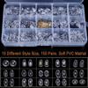 15 Styles 150 Pairs Silicone Nose Pads Replacement Accessory For Eyeglasses Sunglass Screw On Glasses Soft Repair Tool Accessory view 4