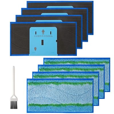 MXZONE 8 Pack M6 Mopping Wet Pads for iRobot Braava Jet m6 6110, 6012, 6112, 6113, Ultimate Robot, Wet Mopping Pads Compatible with Braava Jet m Series, Washable and Reusable Roomba Mop Pads