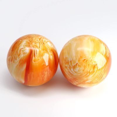 1 Pair Natural Resin Synthesis Golden Black The Handball Ball 50MM,Beeswax