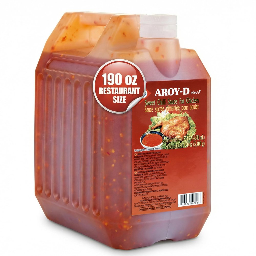 Aroy-D Thai Sweet Chili Sauce 11.9 lb (190 Oz), Bulk Size for Food Services, Restaurant and Party