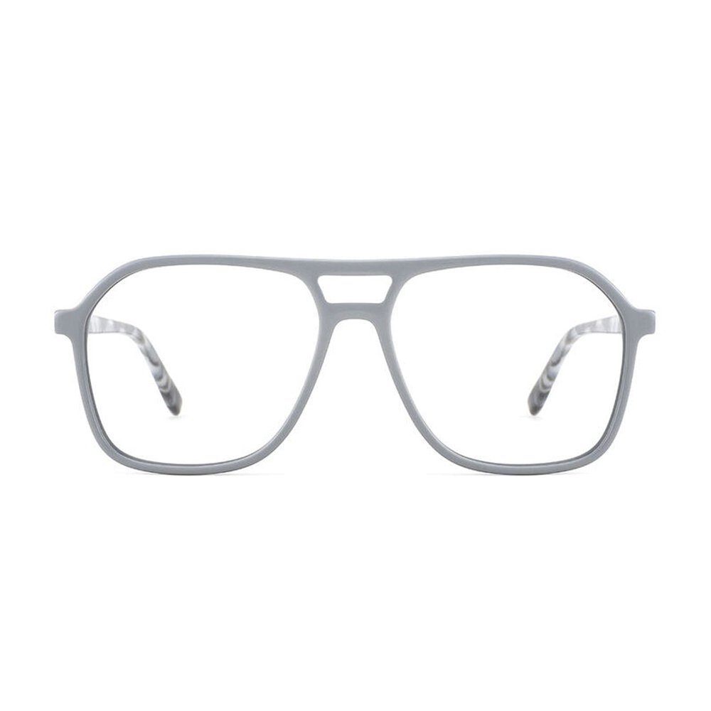 AOOLIA Oversized Aviator Reading Glasses Blue Light Blocking Square Computer Readers for Women Men with Spring Hinge (Grey, 2, multiplier_x)