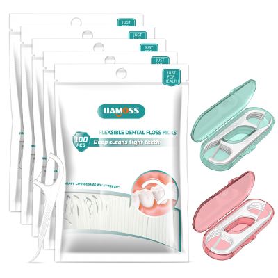 520 Count Dental Floss Picks with 2 Floss Dispenser-3 x Teeth Cleaning Advanced Clean Floss Stick,Perfect for Molar Tight Teeth Interdental Spaces,Fight Tooth Decay,Family Toothpicks(5 Pack)