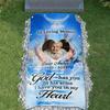 44memory Custom Memorial Grave Blanket, Personalized Photo Name Funeral Blanket, 4x8ft view 1