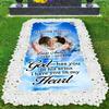 44memory Custom Memorial Grave Blanket, Personalized Photo Name Funeral Blanket, 4x8ft view 4