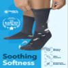 Doctor's Select Diabetic Socks for Men - 4 Pairs Crew Neuropathy Socks for Men | Black, White, Light Gray, Gray | Diabetic Socks for Men 9-12 | Moisture Management view 3