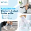 Doctor's Select Diabetic Socks for Men - 4 Pairs Crew Neuropathy Socks for Men | Black, White, Light Gray, Gray | Diabetic Socks for Men 9-12 | Moisture Management view 4