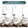 CPAP Hose Holder, CPAP Hose Holder for Bed Adjustable Height and Angle, CPAP Hose Hanger CPAP Tube Holder Avoid Hose Entanglement, CPAP Holder Bedside Anti-Rust Alloy, Black view 2