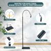 CPAP Hose Holder, CPAP Hose Holder for Bed Adjustable Height and Angle, CPAP Hose Hanger CPAP Tube Holder Avoid Hose Entanglement, CPAP Holder Bedside Anti-Rust Alloy, Black view 3