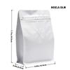 100 Pieces 8oz/0.5lb White Kraft Paper Coffee Bags, Stand Up Coffee Pouches with One Way Degassing Valve and Reusable Side Zipper (Pull Tab to Open) Flat Bottom - Stand Up Well (8oz, 0.5lb, 227gram) view 2