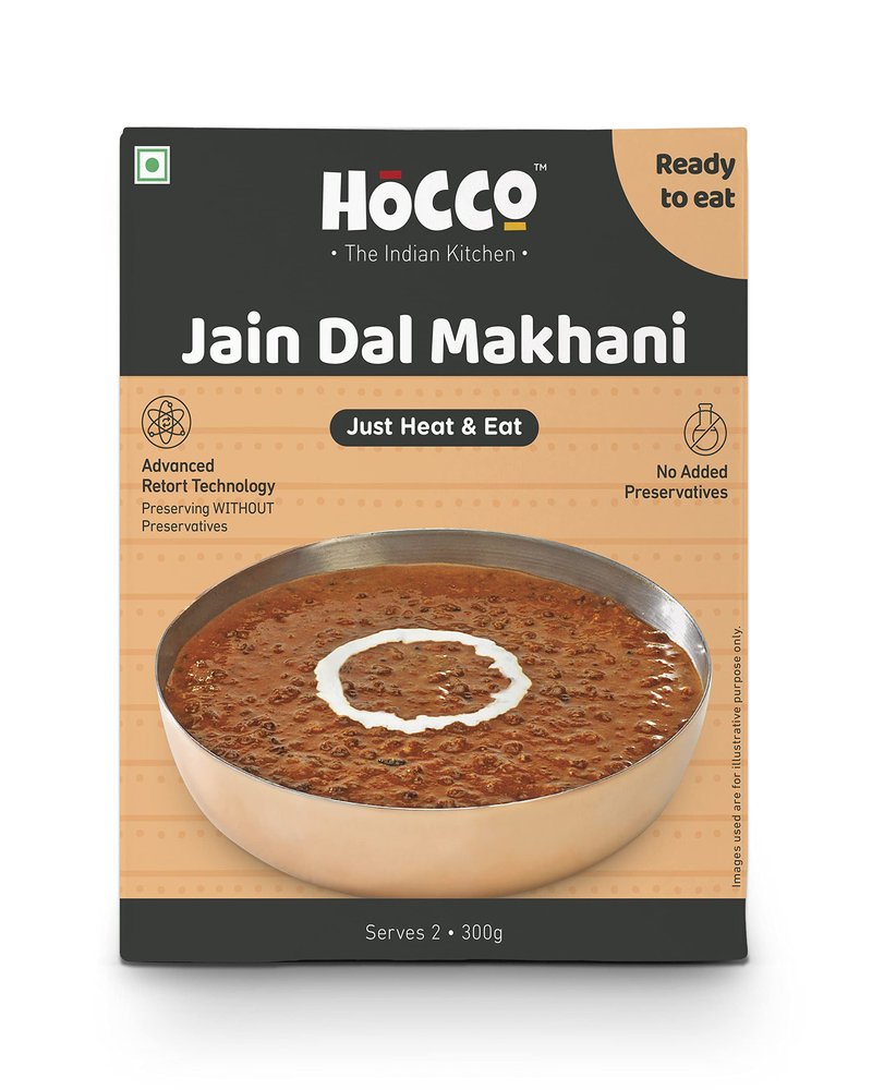 HOCCO Ready to Cook and Eat Jain Dal Makhani Serves 2, 300g