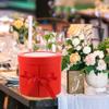 Beavorty Double Round Preserved Flower Box Rotating Design Elegant Floral Packaging for Bouquets and Transparent Window for Easy Viewing Luxury Present Box for Weddings and Special view 3