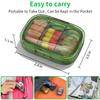 2 Pack 3 Compartment Small Pill Box, Moisture Proof Case, Travel Organizer for Pocket Purse, Daily Portable Medicine Vitamin Container, Fish Oil and Supplement Storage view 2
