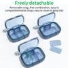 2 Pack 3 Compartment Small Pill Box, Moisture Proof Case, Travel Organizer for Pocket Purse, Daily Portable Medicine Vitamin Container, Fish Oil and Supplement Storage view 3