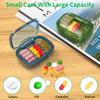 2 Pack 3 Compartment Small Pill Box, Moisture Proof Case, Travel Organizer for Pocket Purse, Daily Portable Medicine Vitamin Container, Fish Oil and Supplement Storage view 4