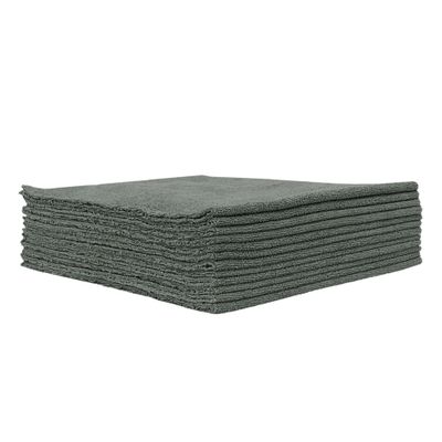 Detailer's Preference Microfiber Towels, Dual Pile Terry Weave, Lint-Free, Streak-Free, 300 GSM, All-Purpose for Auto Detailing, Polishing, Drying, Machine Washable,12"x24", 12-Pack, Gray