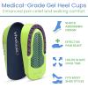 VIVEsole Gel Heel Cups for Pain Relief (Pair) - Heavy Duty Cushions - Shock Absorbing Pad Inserts for Shoes (Men 8.5-10.5, Women 9-12) view 2