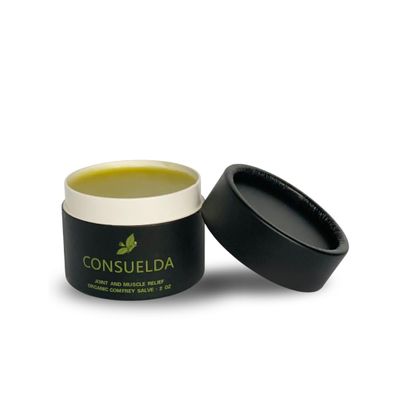 Consuelda Comfrey Salve Traditional Herbal Formula for Muscles & Joints, Plant-Based Recovery Support, Handcrafted Small Batch Balm, 2 oz