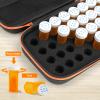 32 PCS Empty Pill Bottles with Carrying Case for Prescription Medication, 8DR Plastic Prescription Bottle with Child Proof Caps, Push Down and Turn, Prescription Vial, Medicine Container view 2