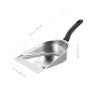 DOITOOL Handheld Dustpan Home Cleaning Tool Metal Kitchen Scoop Hand Shovel Silver Dustpan Home Metal Cleaning Pan Feed Scoops Small Refrigerator Stainless Steel Child Coffee Beans view 2
