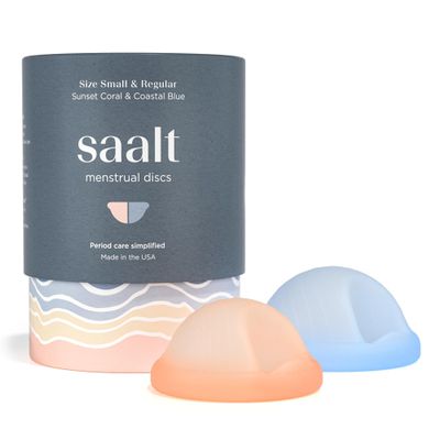 Saalt Menstrual Disc Duo Reusable Period Disc for 12-Hour Protection BPA & Latex Free Easy Removal Soft, Flexible, and Comfortable