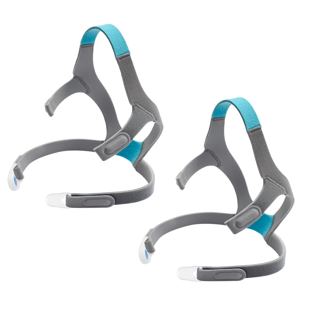 2Packs F20 Headgear Compatible with AirFit/AirTouch F20(Standard) N10 Full Face Mask, Soft Comfortable Replacement Head Strap with 4 Clips